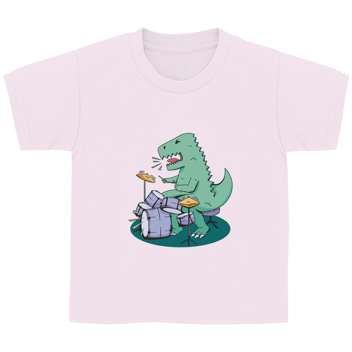 Dino Drummer - Kinder T - Shirt - Textilzauber