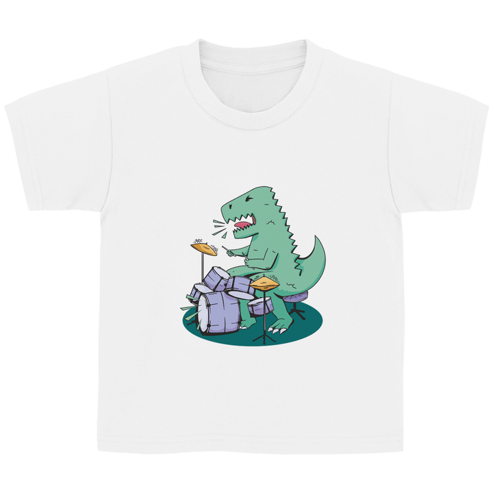 Dino Drummer - Kinder T - Shirt - Textilzauber