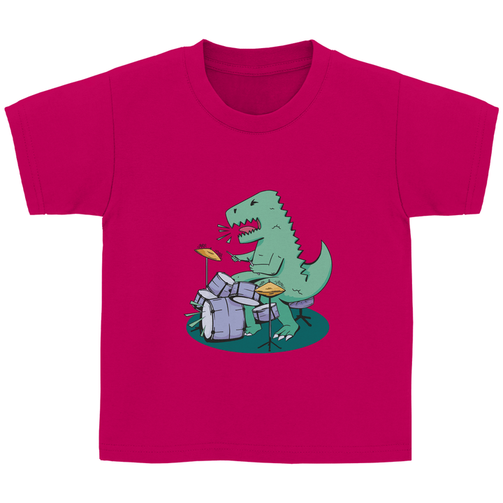 Dino Drummer - Kinder T - Shirt - Textilzauber