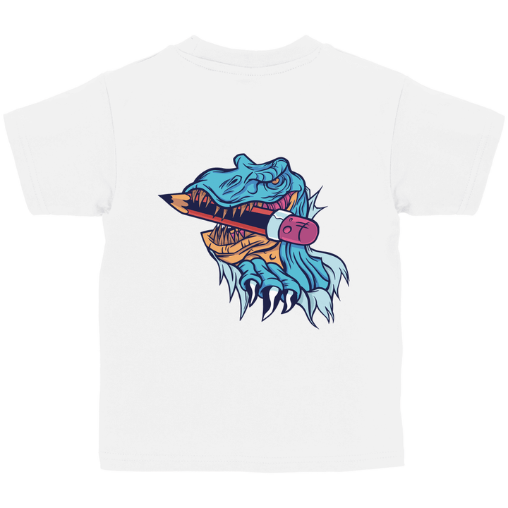 Dino - Schreibspaß - Kinder T - Shirt mit Rückendruck - Textilzauber