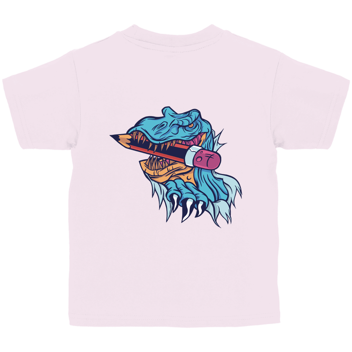 Dino - Schreibspaß - Kinder T - Shirt mit Rückendruck - Textilzauber