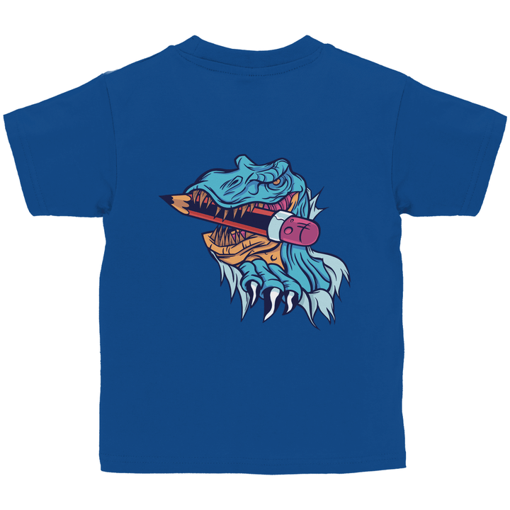 Dino - Schreibspaß - Kinder T - Shirt mit Rückendruck - Textilzauber