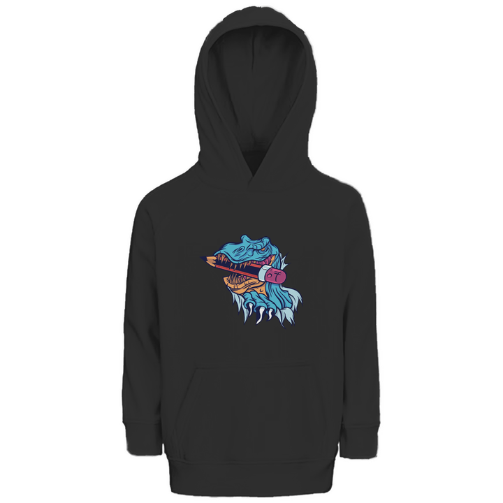 Dino - Schreibspaß - Premium Bio Kinderhoodie - Textilzauber