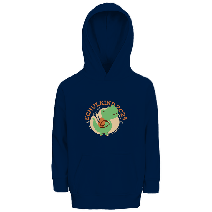 Dino Schulkind 2024 - Premium Bio Kinderhoodie - Textilzauber