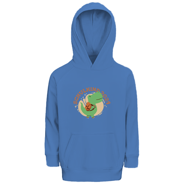 Dino Schulkind 2024 - Premium Bio Kinderhoodie - Textilzauber