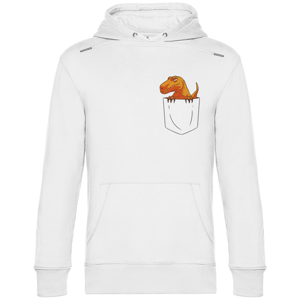 Dinosaurier in Brusttasche - Herren Hoodie - Textilzauber