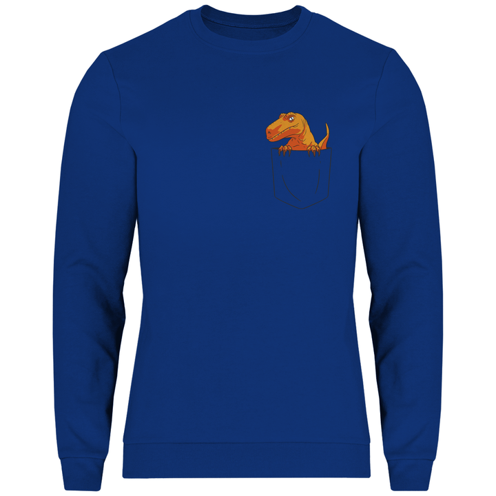Dinosaurier in Brusttasche - Herren Sweatshirt - Textilzauber
