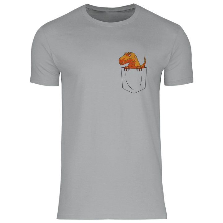 Dinosaurier in Brusttasche - Herren T - Shirt - Textilzauber