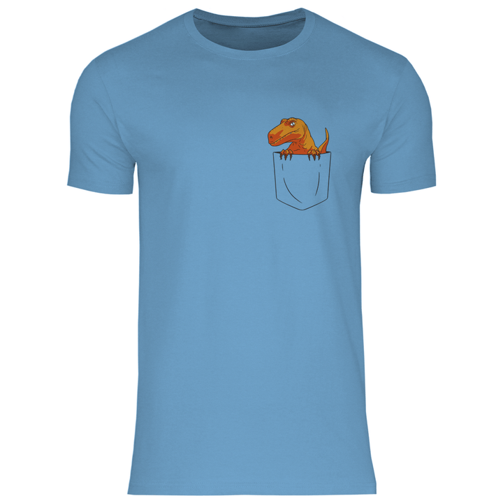 Dinosaurier in Brusttasche - Herren T - Shirt - Textilzauber