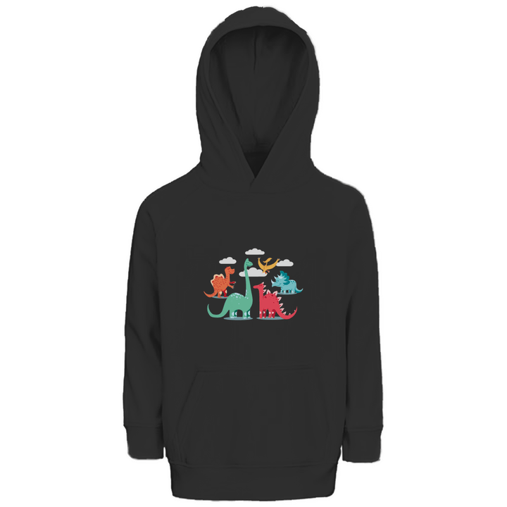 Dinosaurier Parade - Premium Bio Kinderhoodie - Textilzauber