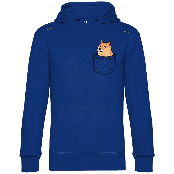 Doge in Brusttasche - Herren Hoodie - Textilzauber