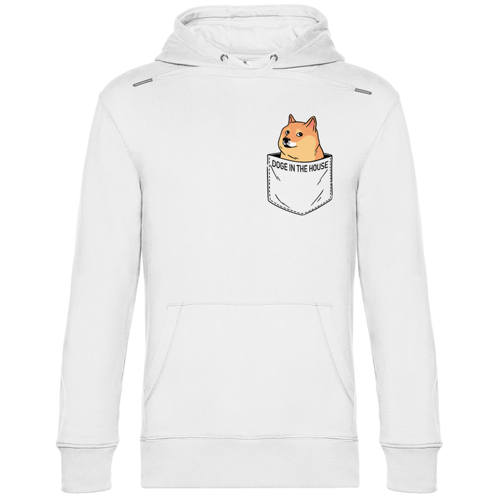 Doge in Brusttasche - Herren Hoodie - Textilzauber
