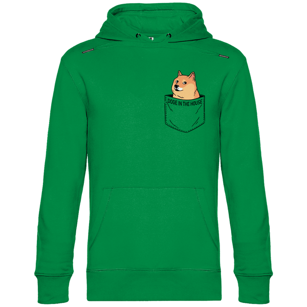 Doge in Brusttasche - Herren Hoodie - Textilzauber