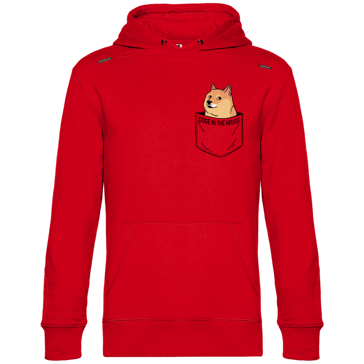 Doge in Brusttasche - Herren Hoodie - Textilzauber
