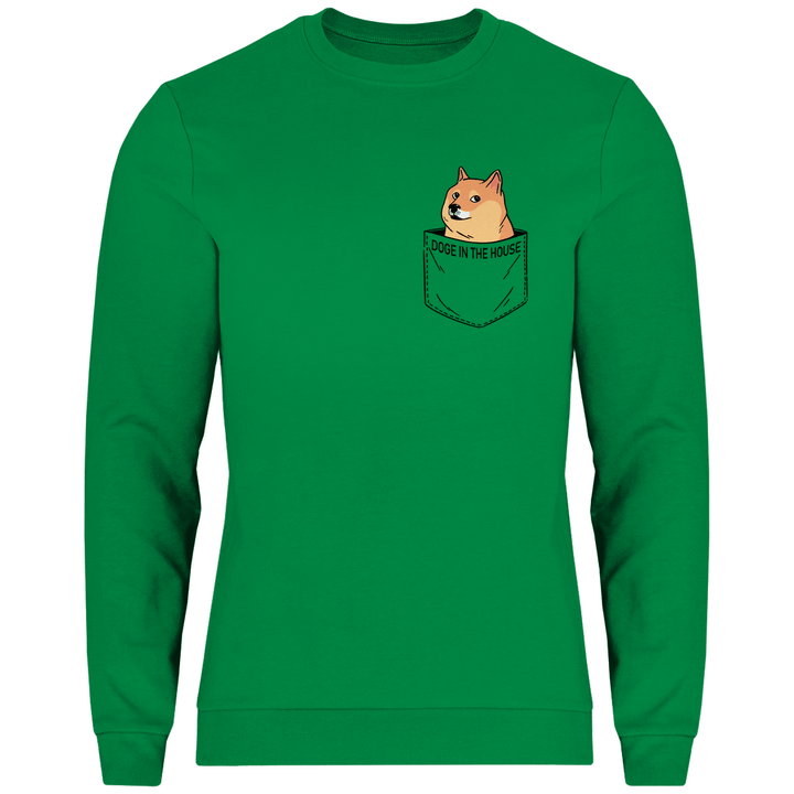 Doge in Brusttasche - Herren Sweatshirt - Textilzauber
