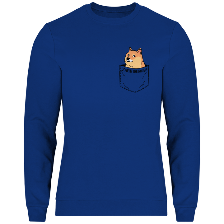 Doge in Brusttasche - Herren Sweatshirt - Textilzauber