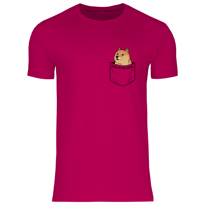 Doge in Brusttasche - Herren T - Shirt - Textilzauber