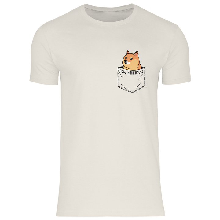 Doge in Brusttasche - Herren T - Shirt - Textilzauber