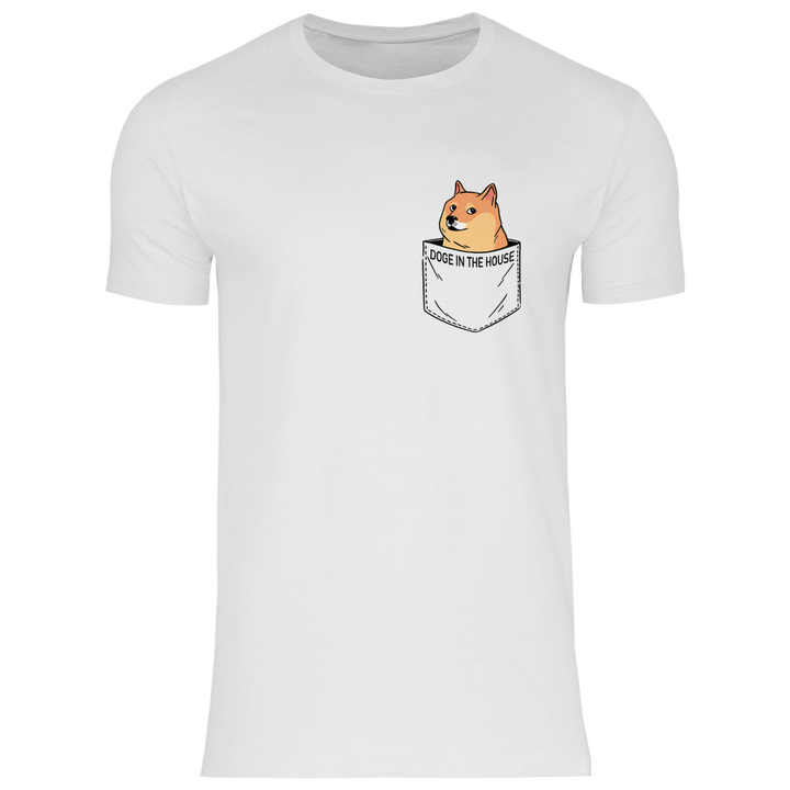 Doge in Brusttasche - Herren T - Shirt - Textilzauber