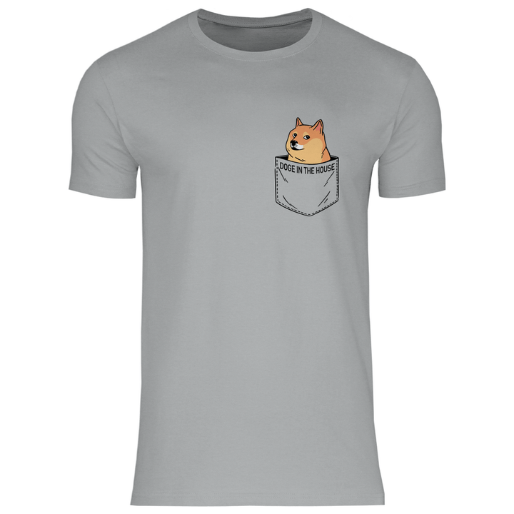 Doge in Brusttasche - Herren T - Shirt - Textilzauber