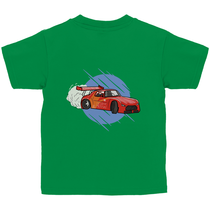 Driftkönig - Kinder T - Shirt mit Rückendruck - Textilzauber