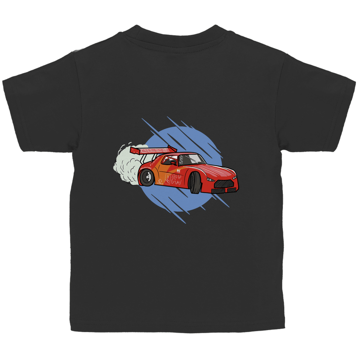 Driftkönig - Kinder T - Shirt mit Rückendruck - Textilzauber
