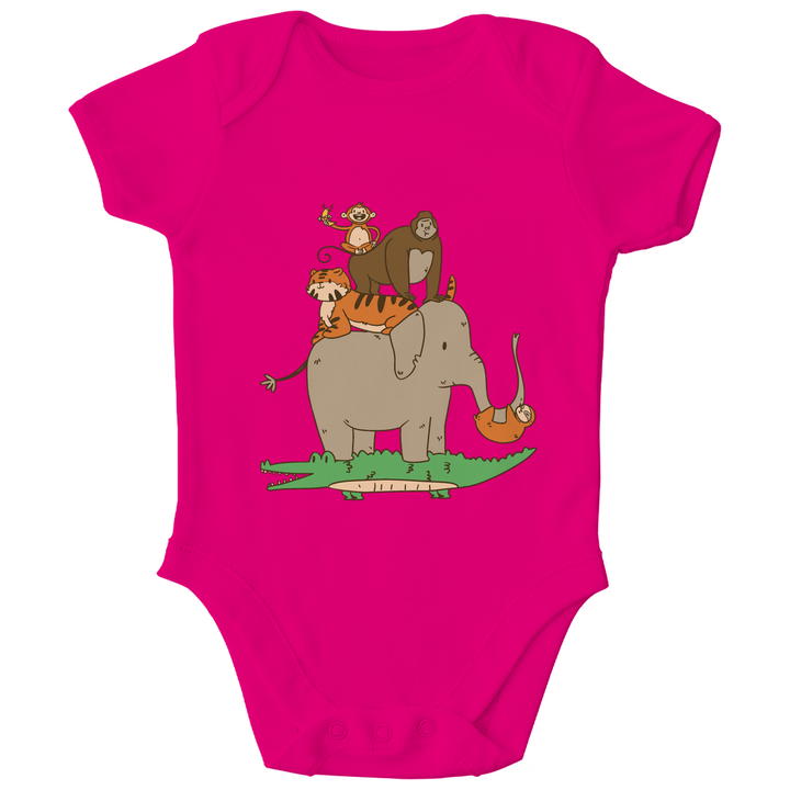 Dschungeltiere Bio Baby - Body - Textilzauber