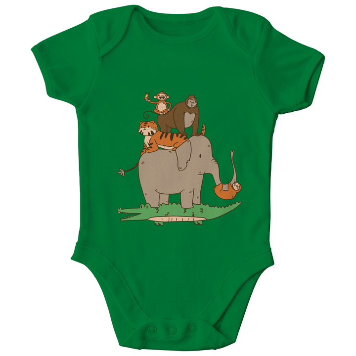 Dschungeltiere Bio Baby - Body - Textilzauber