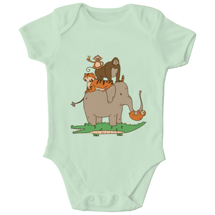 Dschungeltiere Bio Baby - Body - Textilzauber