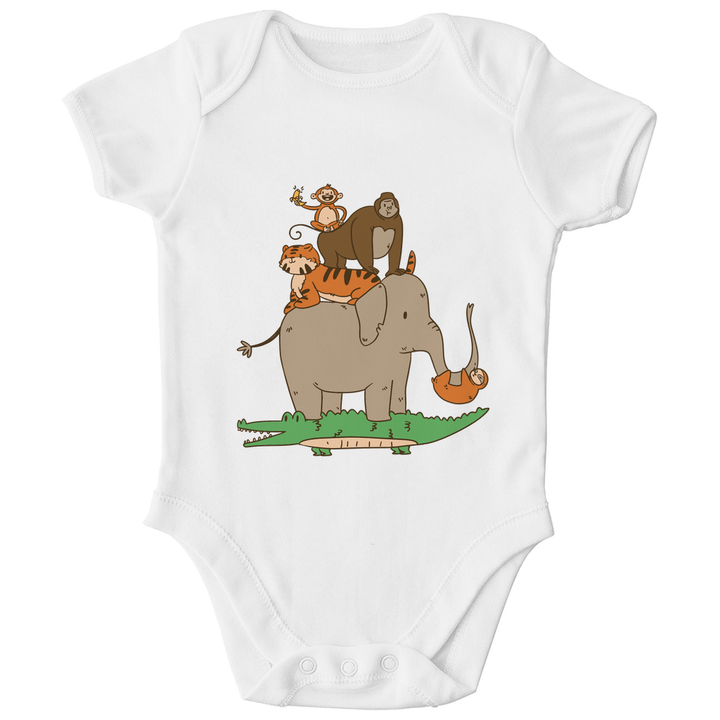Dschungeltiere Bio Baby - Body - Textilzauber