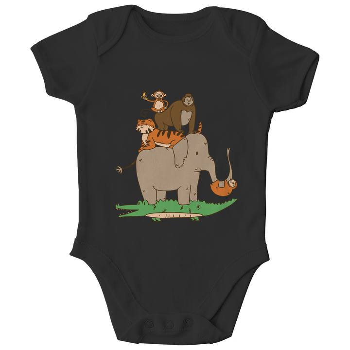 Dschungeltiere Bio Baby - Body - Textilzauber