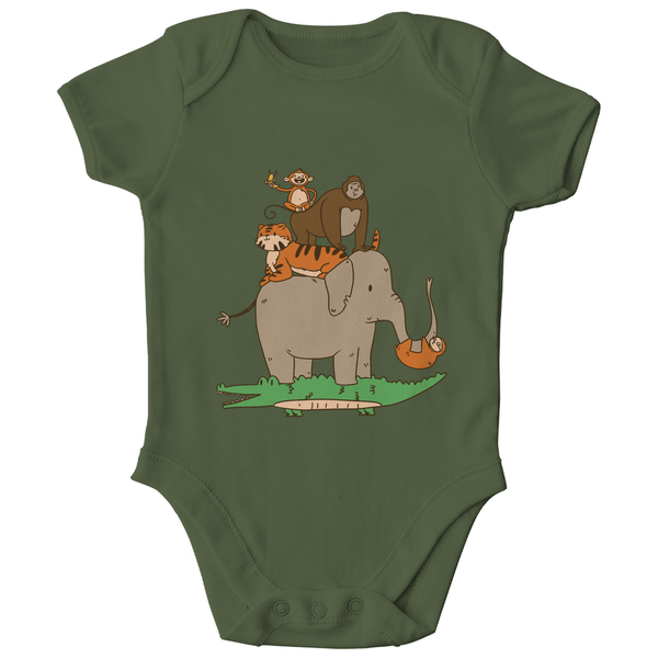 Dschungeltiere Bio Baby - Body - Textilzauber