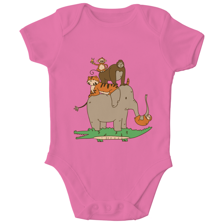 Dschungeltiere Bio Baby - Body - Textilzauber