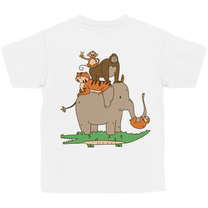Dschungeltiere Kinder T - Shirt mit Rückendruck - Textilzauber