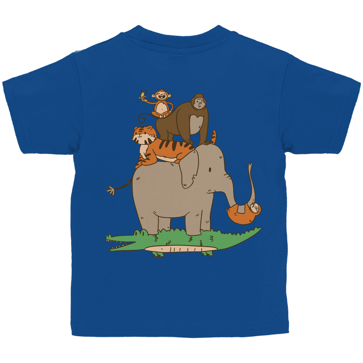 Dschungeltiere Kinder T - Shirt mit Rückendruck - Textilzauber