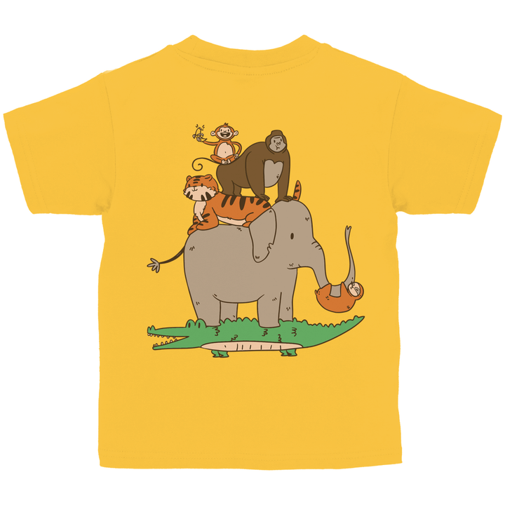 Dschungeltiere Kinder T - Shirt mit Rückendruck - Textilzauber