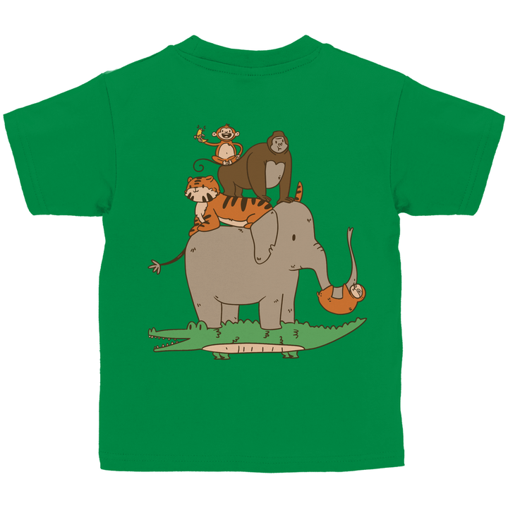 Dschungeltiere Kinder T - Shirt mit Rückendruck - Textilzauber
