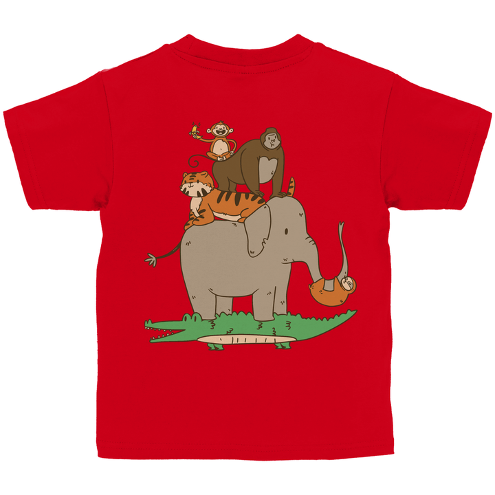Dschungeltiere Kinder T - Shirt mit Rückendruck - Textilzauber