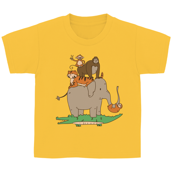 Dschungeltiere Kinder T - Shirt - Textilzauber
