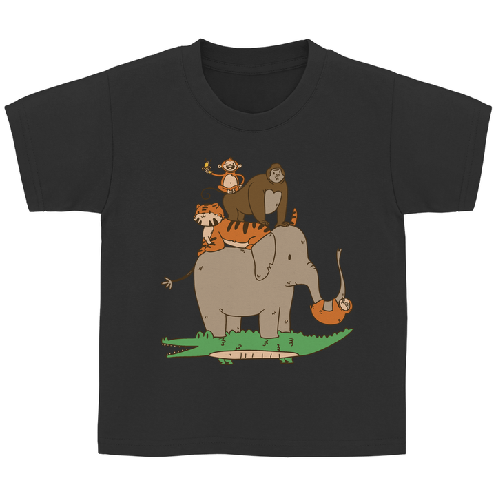 Dschungeltiere Kinder T - Shirt - Textilzauber