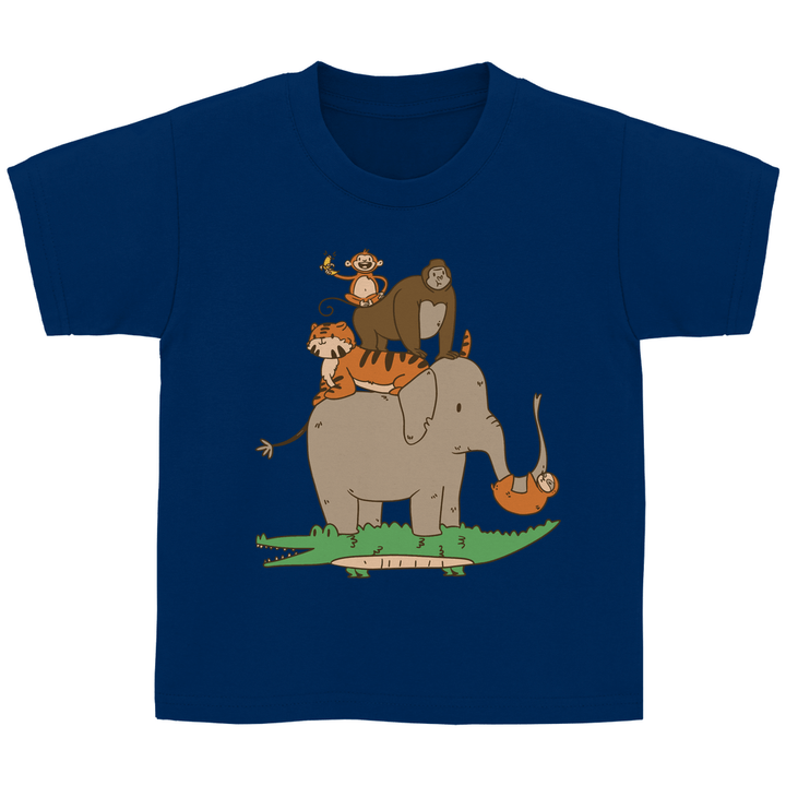 Dschungeltiere Kinder T - Shirt - Textilzauber