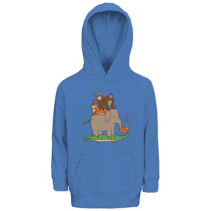 Dschungeltiere Premium Bio Kinderhoodie - Textilzauber