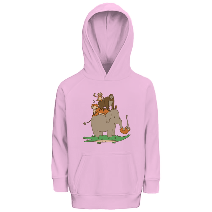Dschungeltiere Premium Bio Kinderhoodie - Textilzauber
