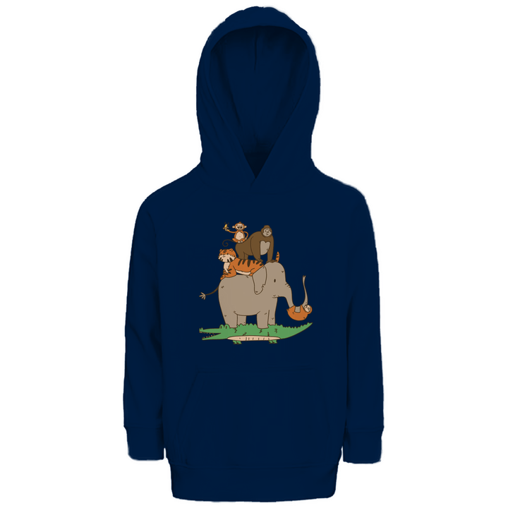 Dschungeltiere Premium Bio Kinderhoodie - Textilzauber