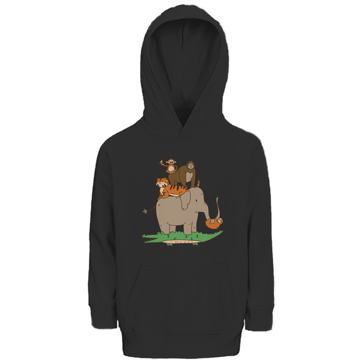 Dschungeltiere Premium Bio Kinderhoodie - Textilzauber