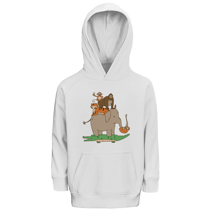 Dschungeltiere Premium Bio Kinderhoodie - Textilzauber