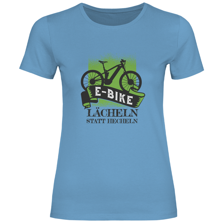 E - Bike Lächeln - Damen T - Shirt - Textilzauber