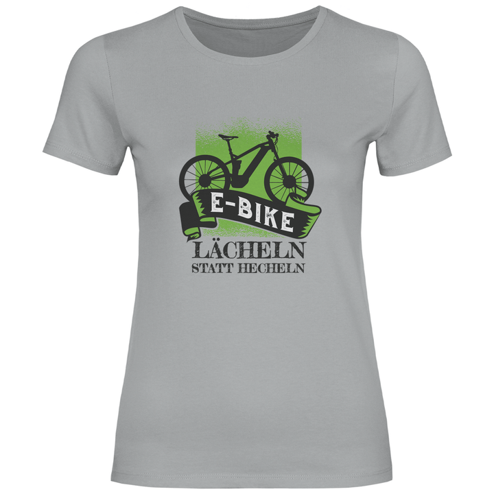 E - Bike Lächeln - Damen T - Shirt - Textilzauber
