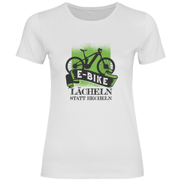 E - Bike Lächeln - Damen T - Shirt - Textilzauber