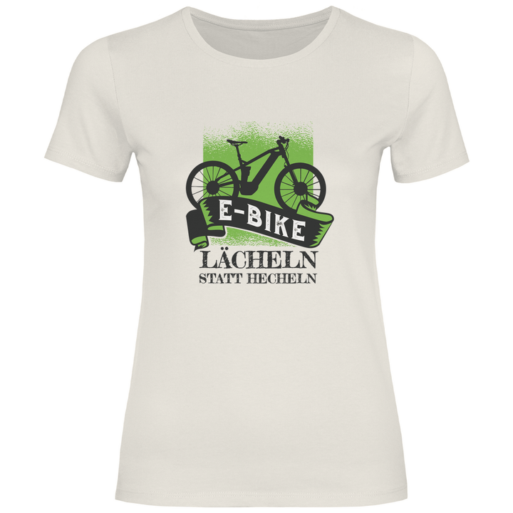 E - Bike Lächeln - Damen T - Shirt - Textilzauber